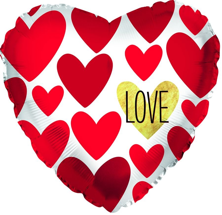 18” LOVE Gold Heart