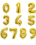 Gold Number Balloon